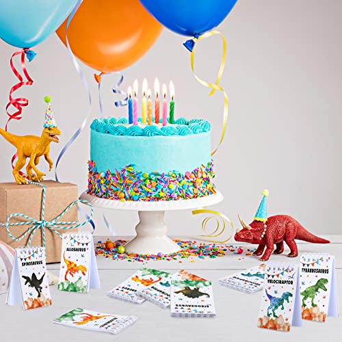 24 Pieces Mini Notebooks for Kids Mini Dinosaur Notebooks Notepad for Kids Dinosaur Party Favor Carnival Goodie Bag Stuffers Journal Notepad Classroom Rewards Supplies for Dinosaur Birthday Party