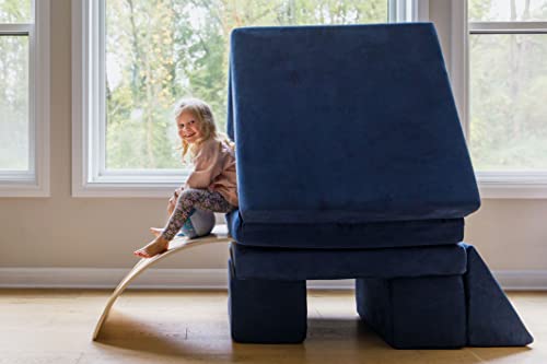 The Figgy Waterproof Play Couch Base Set 7 Piece Indoor Climbing Toy, Playroom Furniture, Kids Fort, or Kids Bedroom Furniture. Montessori-Inspired Kids Modular Sofa.