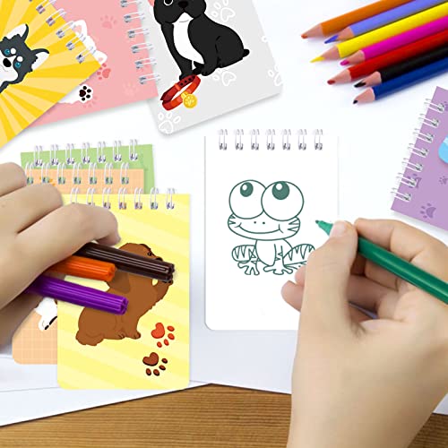 Mini Dog Notebooks 32 Packs Dog Party Favors Mini Spiral Notebook For Kids Journal Notebook Dog Birthday Party Supplies Animal Puppy Decorations Party Gifts Goodies Bag For Boys Girls 4 x 2.7 Inch