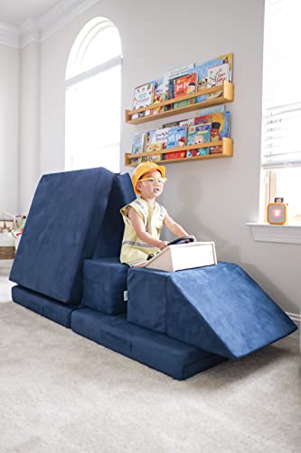 The Figgy Waterproof Play Couch Base Set 7 Piece Indoor Climbing Toy, Playroom Furniture, Kids Fort, or Kids Bedroom Furniture. Montessori-Inspired Kids Modular Sofa.