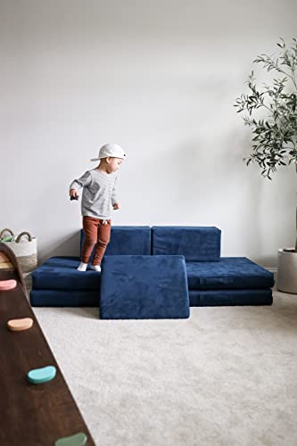 The Figgy Waterproof Play Couch Base Set 7 Piece Indoor Climbing Toy, Playroom Furniture, Kids Fort, or Kids Bedroom Furniture. Montessori-Inspired Kids Modular Sofa.