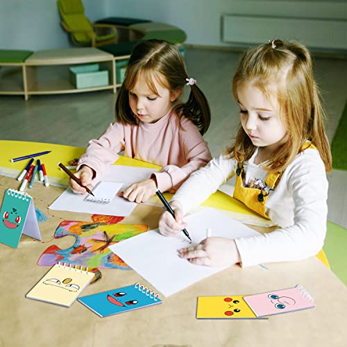 24 Pieces Cartoon Mini Notebooks (2.36 x 3.94"）Pocket Monster Themed Party Favor Notepads Spiral Pocket Notebooks Birthday Gift Teacher Classroom Rewards for Kids Adults Party Goody Bags Stuffers