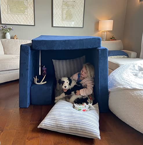 The Figgy Waterproof Play Couch Base Set 7 Piece Indoor Climbing Toy, Playroom Furniture, Kids Fort, or Kids Bedroom Furniture. Montessori-Inspired Kids Modular Sofa.