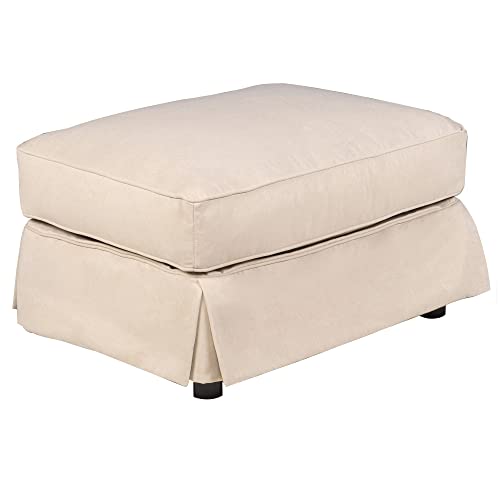 Sunset Trading Horizon Sofa Loveseat Chair Ottoman | Washable Stain and Water Resistant Performance Fabric 4 Piece Slipcovered Living Room Set, Dog Cat Pet and Kid Friendly Furniture, Tan