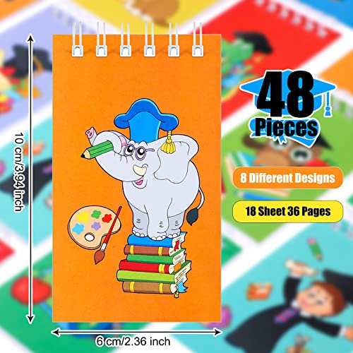 Outus 48 Pieces Graduation Mini Notepad Bulk Kindergarten Graduate Notebook Preschool Graduation Party Small Pocket Notepads for Kids Kindergarten Preschool School Classroom Graduation Party Favors