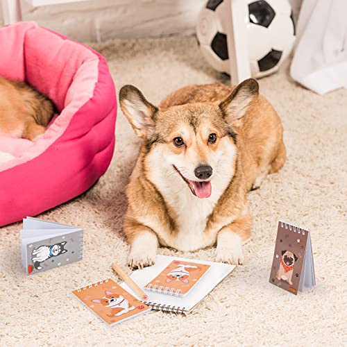 Waenerec 24 Pieces Mini Notebooks Dog Party Favors Cute Puppy Pet Spiral Pocket Notepads Animal Dog Themed Birthday Party Supplies for School Teacher Kids Classroom Reward Gift
