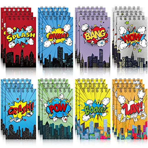 Containlol 24 Pack Mini Notebooks Party Supplies Favors Prize Pinata Fillers Carnival Goodie Bag Stuffers Journal Notepad Teacher Classroom Rewards Supplies for Theme Birthday Party