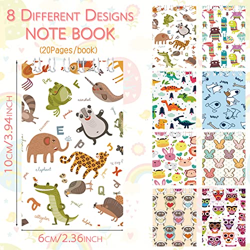 24 Pieces Novelty Cute Animal Mini Notebooks (2.36 x 3.94"）Themed Party Favor Cool Animal Notepads Spiral Pocket Notebooks Birthday Gift Teacher Classroom Rewards for Kids Adults Party Goody Bags Stuffers.