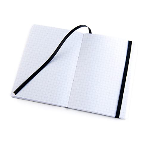 Pentalic 4" x 6" Pocket Grid Traveler Journal, 160 Pages, Black
