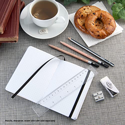 Pentalic 4" x 6" Pocket Grid Traveler Journal, 160 Pages, Black