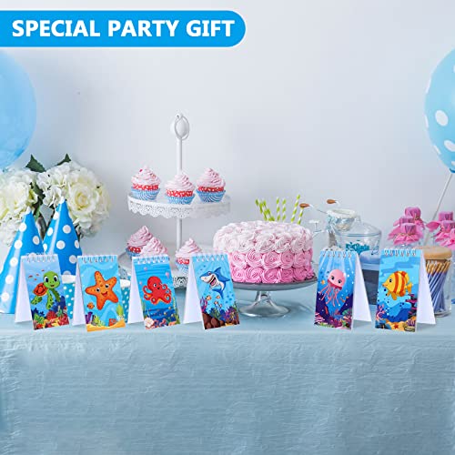 24 Pcs Mini Ocean Animal Notebooks Sea Party Favors Spiral Pocket Notepads for Kids Birthday Party Supplies School Classroom Gifts ( Sea Animal Style)
