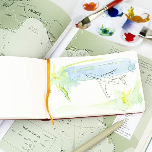 Handbook Journal Co. Artist Canvas Cover Travel Notebook for Drawing and Sketching, Cadmium Green, Large Landscape 5.5 x 8.25 Inches, 130 GSM Paper, Hardcover w/ Pocket