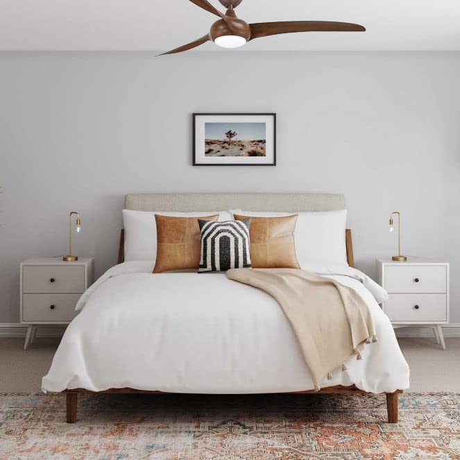 MINKA-AIRE F848-DK Light Wave LED 65" Brown Low Profile Ceiling Fan with Light, Remote Control and 3.5 Inch Downrod
