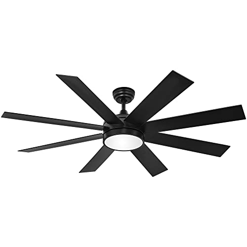 YITAHOME 60-Inch Black Ceiling Fan with Light