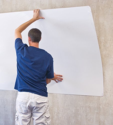 Best-Rite Elemental Magnetic Dry Erase Whiteboard Peel-n-Stick Skin, 3 x 4 Feet, White (208JC-25)
