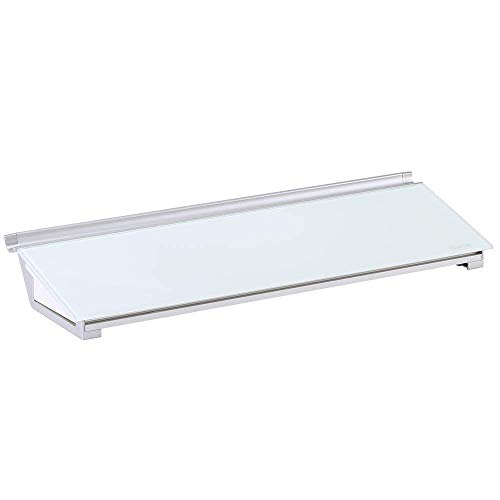 Quartet Whiteboard, Glass Dry Erase Board with Storage for Desktop Notetaking, 18" x 6", Clean Surface, 1 Marker, White Surface (GDP186)