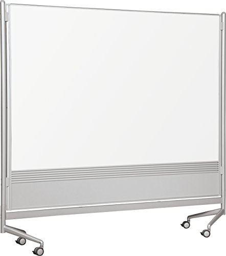 Balt Laminate Mobile Partition Board, 76 by 12 by 74-Inch, White