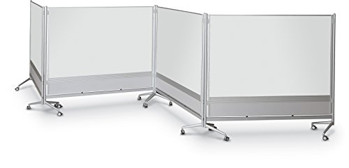 Balt Laminate Mobile Partition Board, 76 by 12 by 74-Inch, White