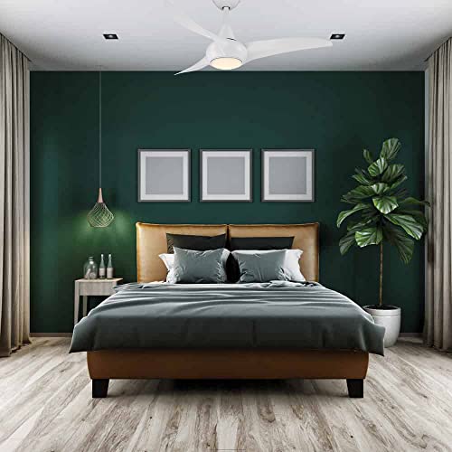 MINKA-AIRE F845-WH Light Wave 44" Ceiling Fan, White Finish with Remote and Additional Wall Control 