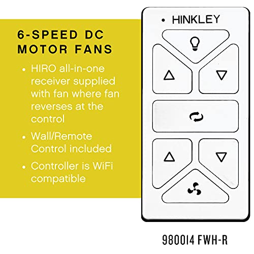 Hinkley 36" Sawyer Indoor/Outdoor Matte White Smart Fandalier - Rustic Charm Fandeliers, Energy Efficiency, 28" Fan Blade Sweep, 6 Speeds - Farmhouse Ceiling Fan with Light and Rustic Style