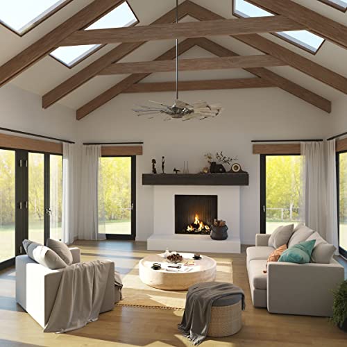 Springer Collection 60-Inch 12-Blade DC Motor Farmhouse Windmill Ceiling Fan Matte Black
