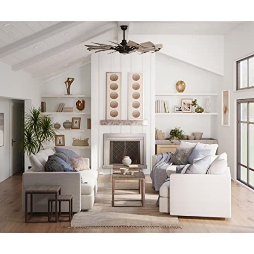 Springer Collection 60-Inch 12-Blade DC Motor Farmhouse Windmill Ceiling Fan Matte Black