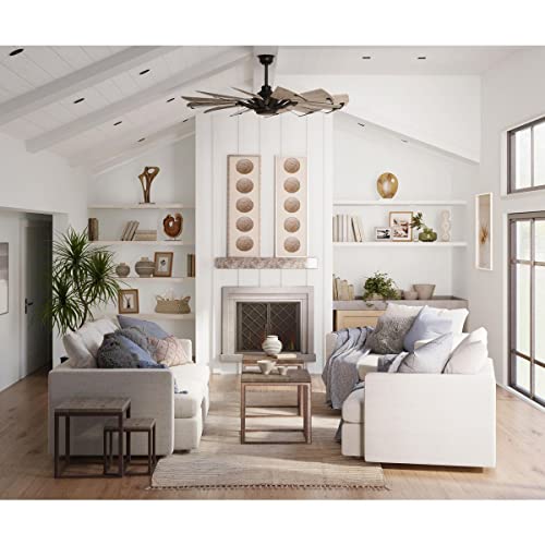 Springer Collection 60-Inch 12-Blade DC Motor Farmhouse Windmill Ceiling Fan Matte Black