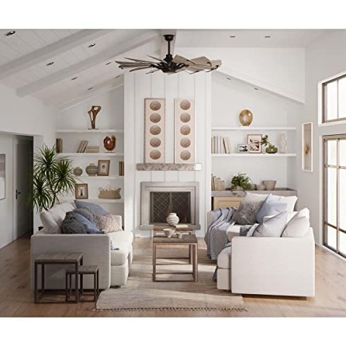 Springer Collection 60-Inch 12-Blade DC Motor Farmhouse Windmill Ceiling Fan Matte Black
