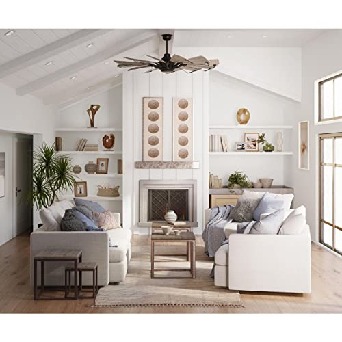 Springer Collection 60-Inch 12-Blade DC Motor Farmhouse Windmill Ceiling Fan Matte Black