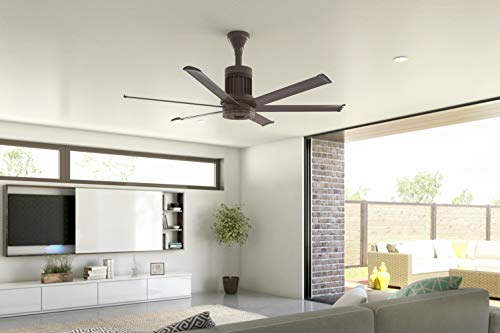 Big Ass Fans i6 60 Inch Outdoor Ceiling Fan with Direct Mount, Oil Rubbed Bronze Finish, SenseMe Technology, Bluetooth Remote Included, Residential or Commercial