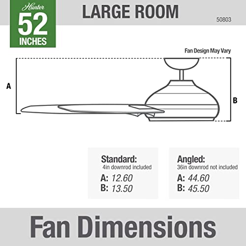 Hunter Fan Company 50803 Crescent Falls Ceiling Fan, 52, Galvanized