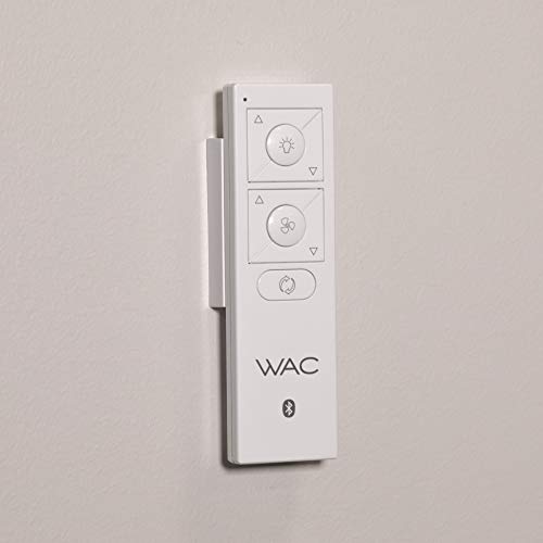 WAC Smart Fans Odyssey Indoor and Outdoor 5-Blade Flush Mount Ceiling Fan 52in Matte White with 3000K LED Light Kit and Remote Control works with Alexa and iOS or Android App