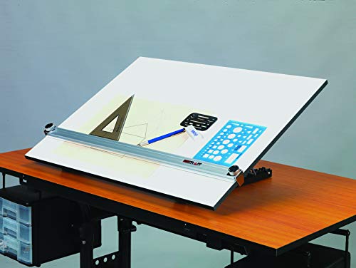 Martin Universal Design 16" x 21" Pro-Draft Deluxe Adjustable Parallel Straightedge Board, White Melamine, 1 Each (U-PEB1621K)