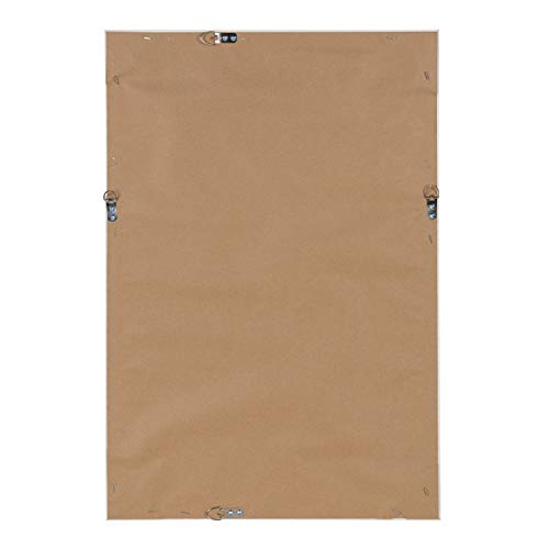 DesignOvation Macon Framed Linen Fabric Pinboard, 18x27, Soft White