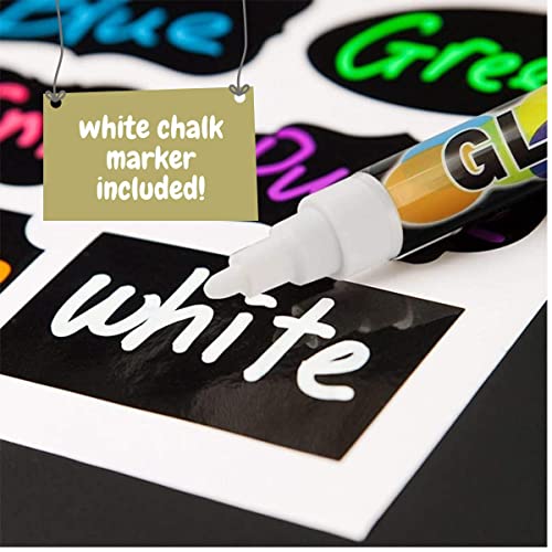 11"x13" Chalkboard Sign with Easel (Rustic White) + White Liquid Chalk Marker | Hanging or Freestanding Framed Chalkboard with Hand Crafted Sweetheart Frame - Multipurpose Small Chalkboard Sign