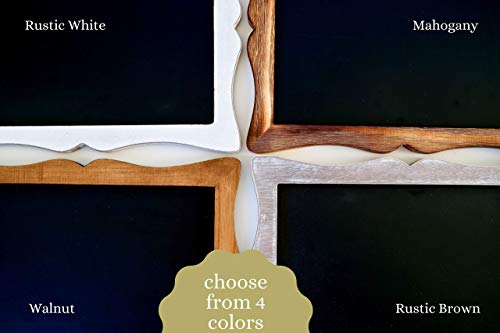 11"x13" Chalkboard Sign with Easel (Rustic White) + White Liquid Chalk Marker | Hanging or Freestanding Framed Chalkboard with Hand Crafted Sweetheart Frame - Multipurpose Small Chalkboard Sign