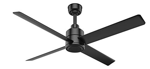 Hunter Fan Company, 76015, 72 inch Trak Black Indoor / Outdoor Commercial Ceiling Fan and Wall Control