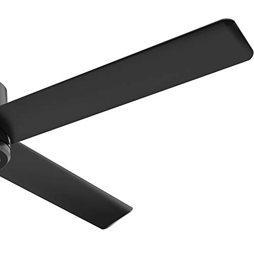 Hunter Fan Company, 76015, 72 inch Trak Black Indoor / Outdoor Commercial Ceiling Fan and Wall Control