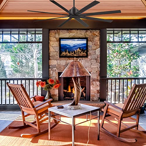 MINKA-AIRE F896-65-SI Xtreme H20 65" Outdoor Ceiling Fan with Remote and Wall Control, Smoked Iron Finish