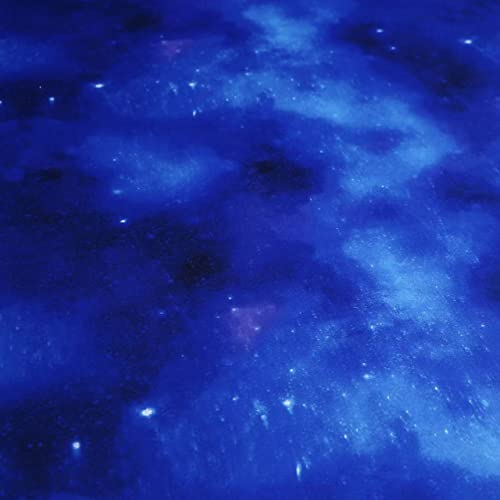SDIII 3Pcs Blue Galaxy Bedding Collection SheetTwin Size, Out Space Bedding Sheet with 1*Fitted Sheet and 2*Pillowcase for Boys, Girls and Kids (Blue, Twin)