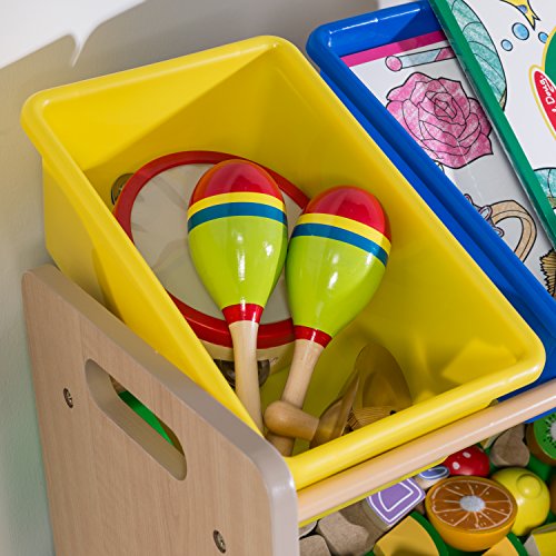 Honey-Can-Do Kids Toy Organizer and Storage Bins, Natural/Primary