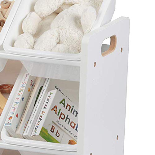 Humble Crew Extra-Large Toy Organizer, 16 Storage Bins, White/White