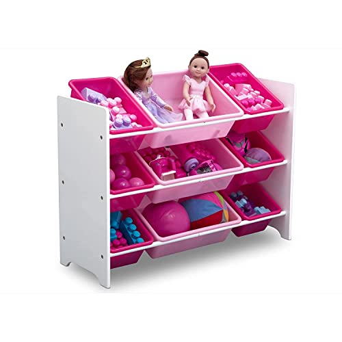 Delta Children MySize 9 Bin Plastic Toy Organizer, Greenguard Gold Certified, Bianca White