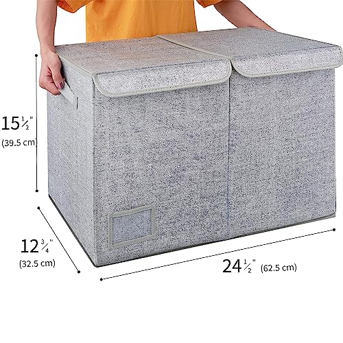 GRANNY SAYS Extra Large Storage Boxes with Lid, Toy Chests & Organizers, Bin Storage Organizer, Dust-proof Storage Container, Gray Storage Bins with Lid for Organizing Closet Shelves, 1-Pack