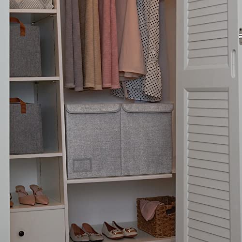 GRANNY SAYS Extra Large Storage Boxes with Lid, Toy Chests & Organizers, Bin Storage Organizer, Dust-proof Storage Container, Gray Storage Bins with Lid for Organizing Closet Shelves, 1-Pack