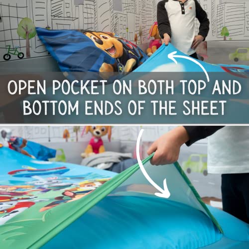 Franco Paw Patrol Kids Bedding Super Soft Compression Snuggle Sheets, Twin, (Official Nickelodeon Product)