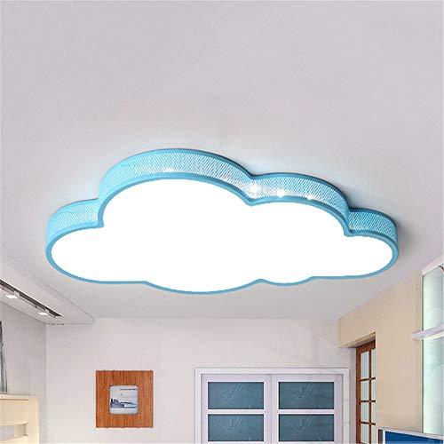 RUNNUP LED Hollow Cloud Ceiling Light Cute Acrylic Flush Mount Light with White Lighting for Baby Nursery Decorations Gifts Bedroom Kids Room,Blue-21.5"