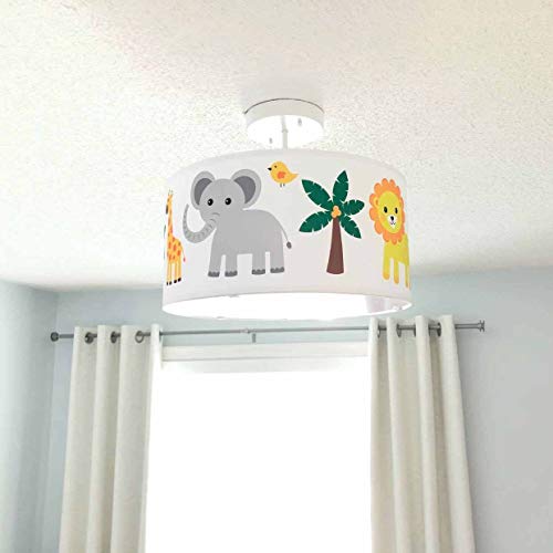 Firefly Home & Kids Lighting Jungle Animals Semi Flush Mount Light Fixture