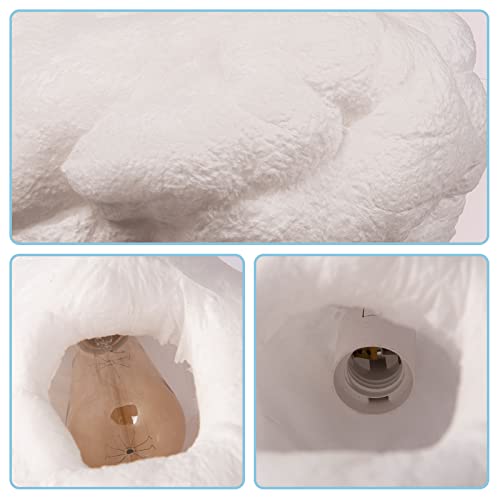 Arturesthome Hanging Cloud Pendant Lighting, Modern Fluffy Cotton Chandelier Ceiling Light Fixture for Children Girls Kids Living Room White
