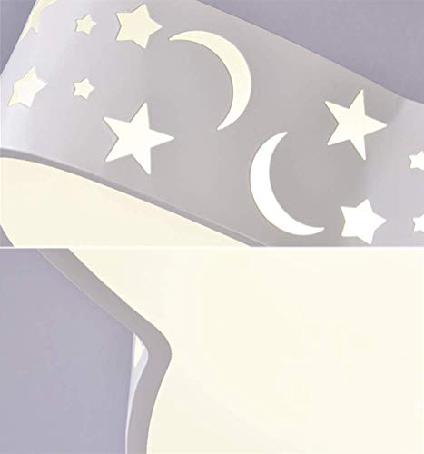 LAKIQ Kids’ Room LED Flush Mount Ceiling Light Fixture Creative Star Shape Modern Close to Ceiling Chandelier Lighting for Boy’s Girl’s Room Children’s Bedroom Kindergarten (19.5'',White Light)